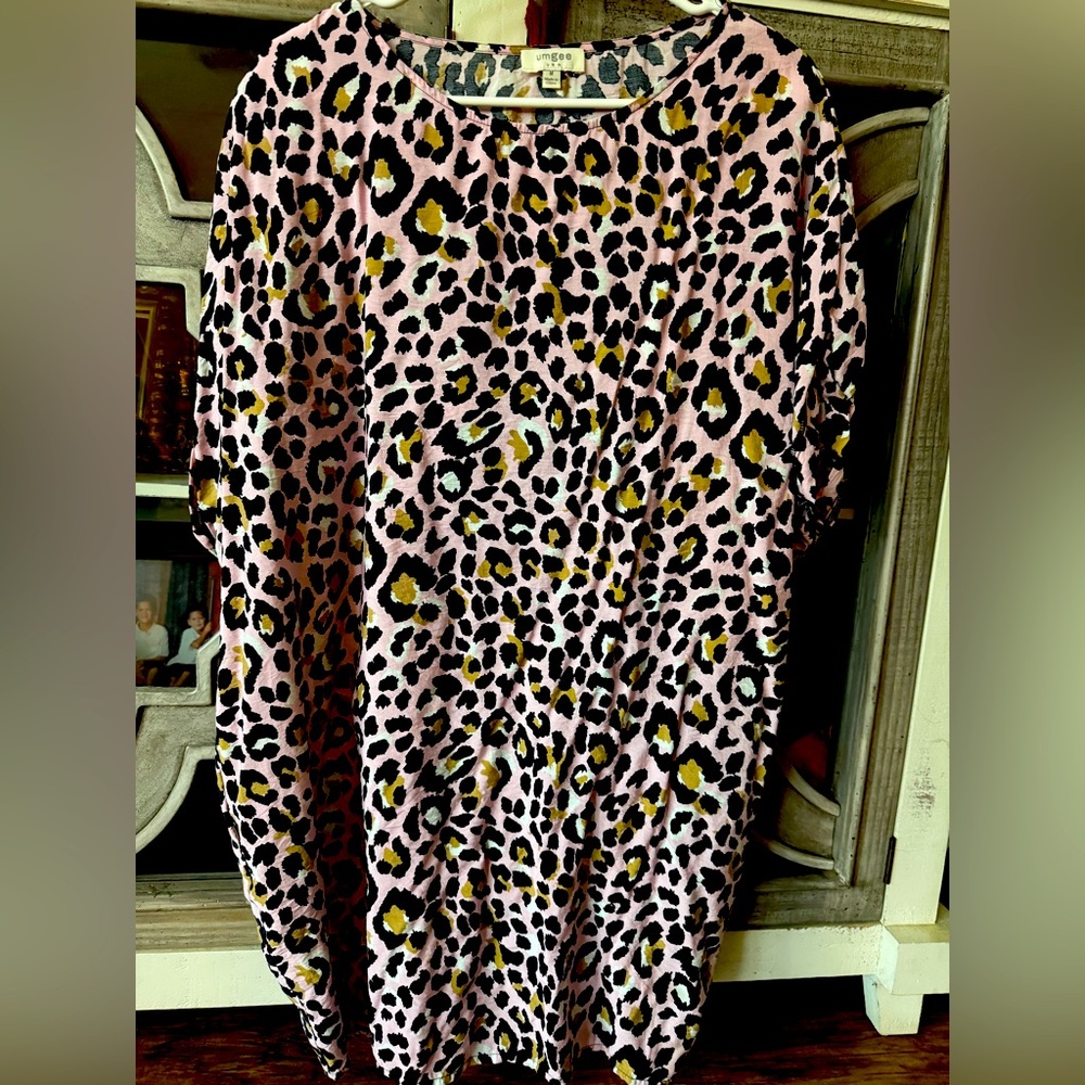 Pink leopard dress